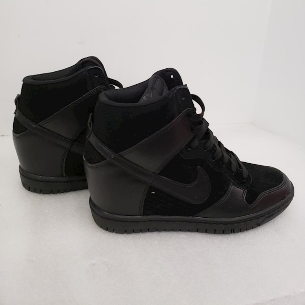 Nike Dunk Sky High Black Wedge Shoes 7.5